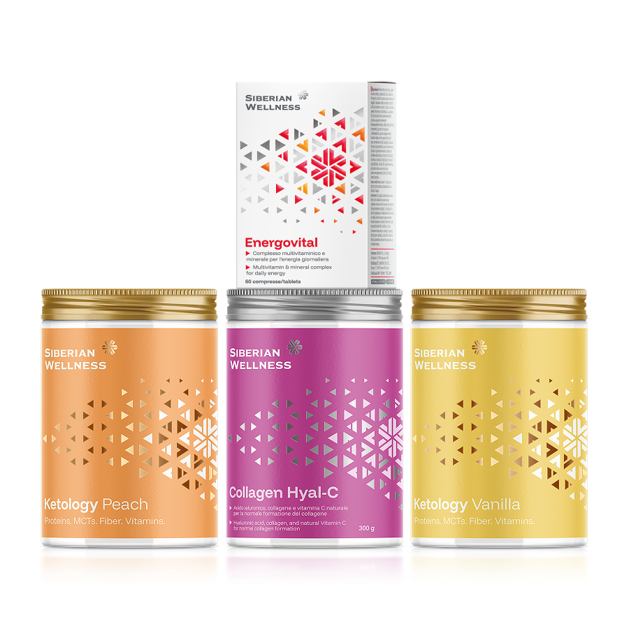 Set di 3 nuovi prodotti con il 15% di sconto!* (Ketology + Collagen Hyal-C + Energovital)